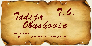 Tadija Obušković vizit kartica